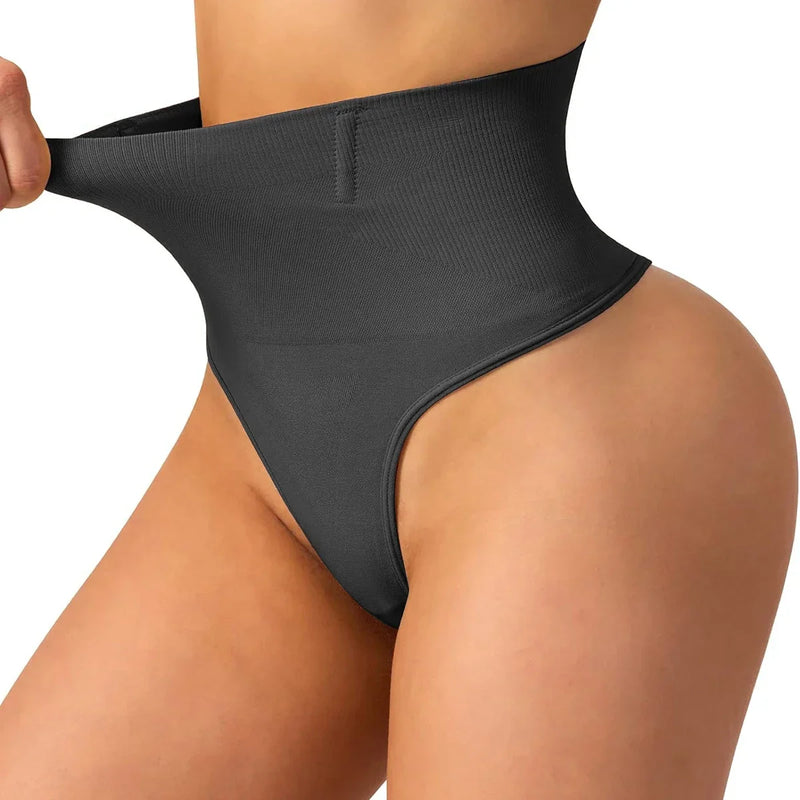 Tanga modeladora de cintura alta sem costura, controle o shape da barriga.