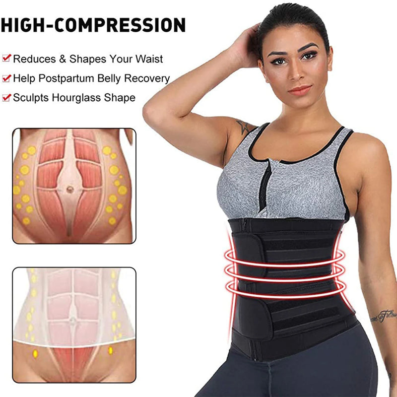 Cinta Emagrecedora de Neoprene, para Treinar na academia, com Abas reguladoras e com incrível Efeito Sauna queima gorduras.