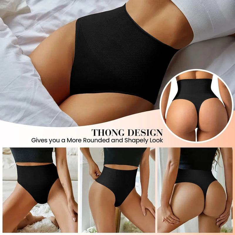 Tanga modeladora de cintura alta sem costura, controle o shape da barriga.