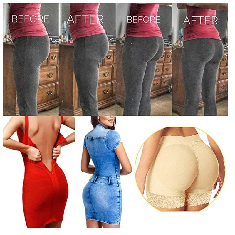 Calcinha Sexy, acolchoada com Falso Bumbum, Sem Costura, Realça quadril e Cintura, Controla a forma da barriga.