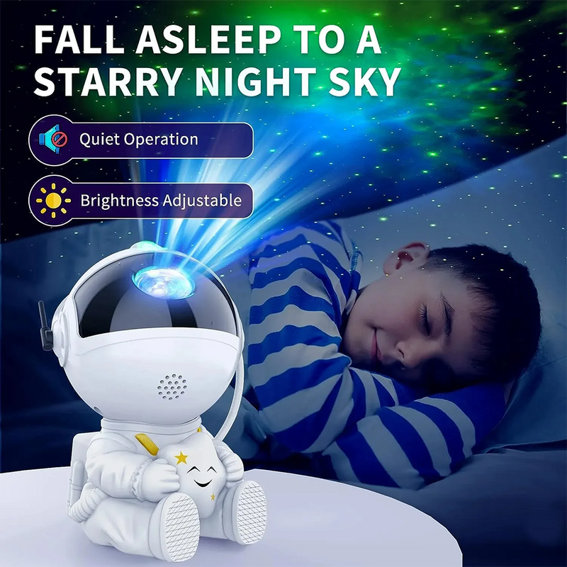 Astronauta Projetor (LED) de Galáxias, Nebulosas e Céu Estrelado para Quarto Infantil (Crianças).